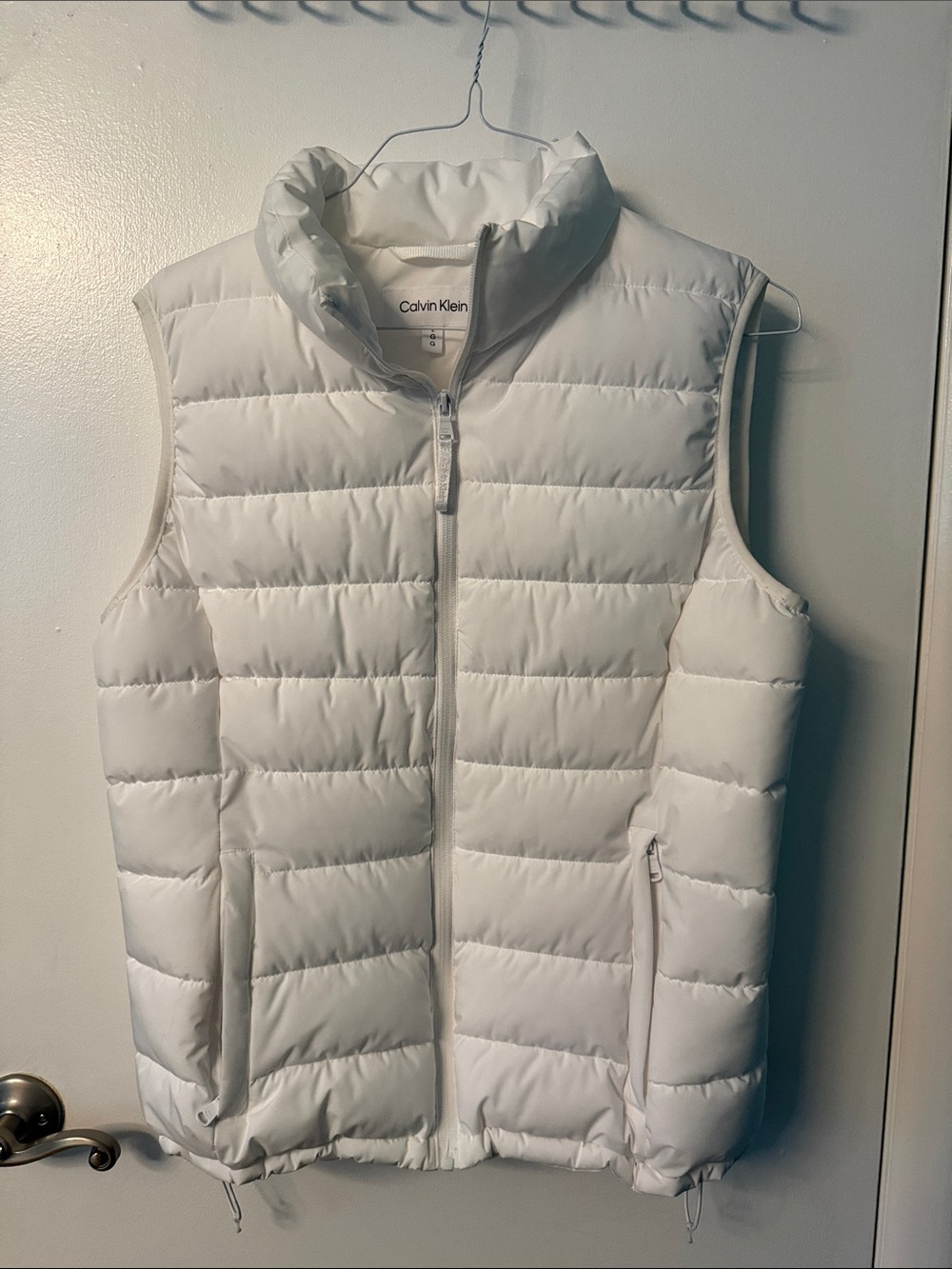 Calvin Klein White Quilted Puffer Vest